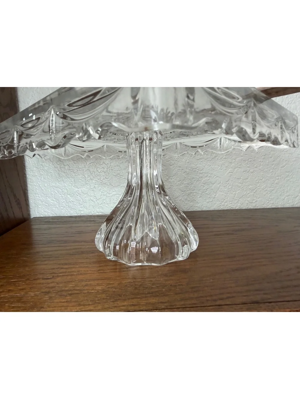 Shannon Crystal by Godinger Freedom Square Pedestal Cake Stand 10